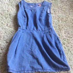 Jean dress with button up back